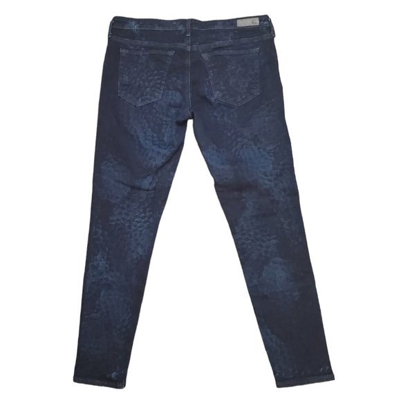 AG Legging Ankle Super Skinny 31R (31x27.5 8.5 Low Rise) Scale Pattern Jeans A18 - Picture 2 of 10
